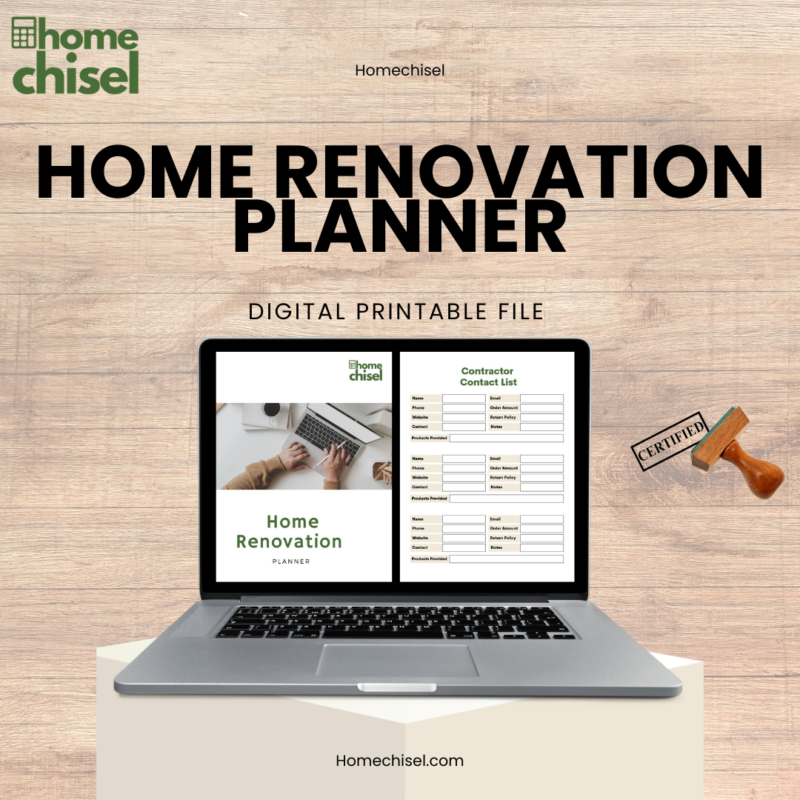 Home Renovation Planner (Printable PDF)